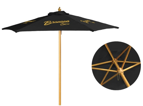 black and gold patio umbrella Branson Market Umbrella – G-Unit Brands, Inc