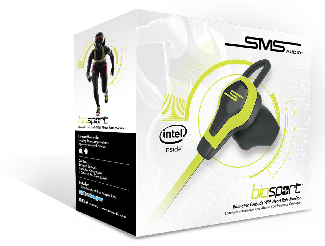 Biosport biometric outlet earbuds with hrm
